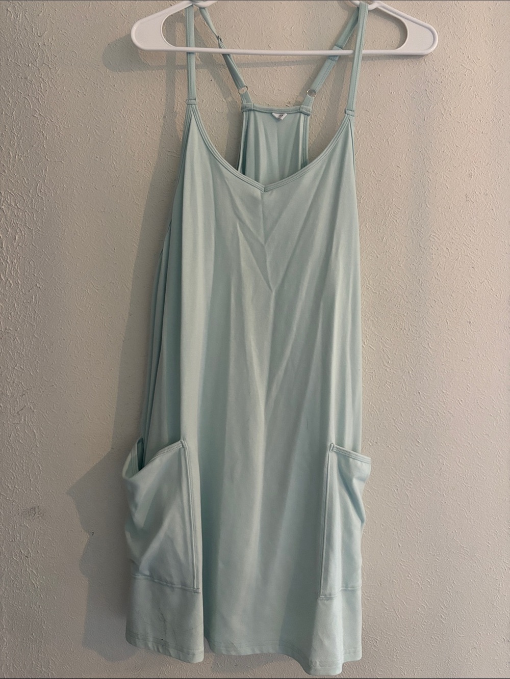 Light Blue Women's Workout Dress with Pockets